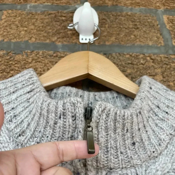 Aran crafts Zip Cable merino wool sweater - Picture 2 of 8